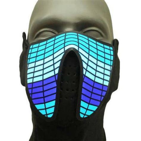 Sound Reactive Led Glow Equalizer Mask Etsy