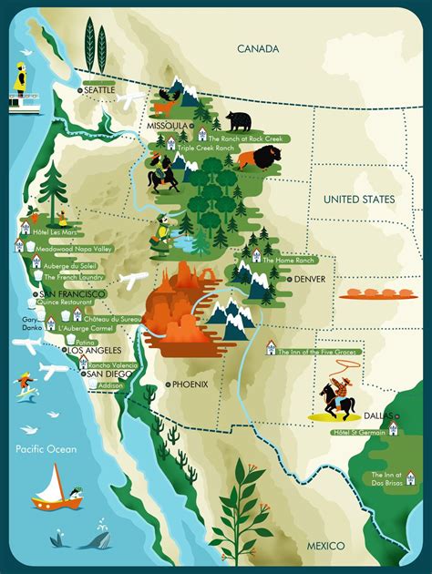 Map Of The West Usa Kinderzimmer 2018