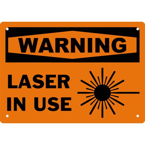 Warning Laser In Use Safety Sign
