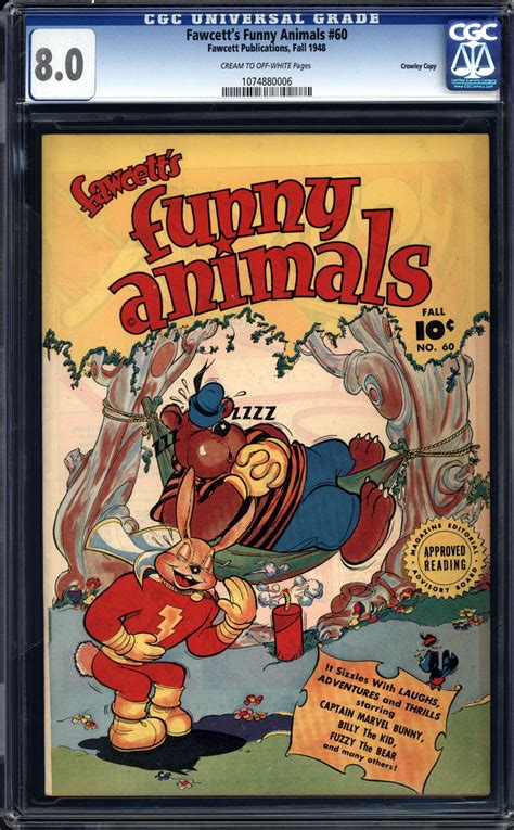 Comicconnect Fawcetts Funny Animals 1942 56 60 Cgc Vf 80