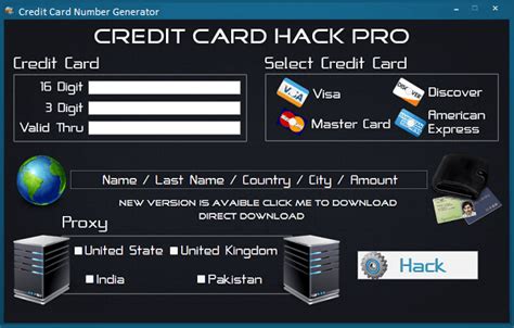 Although you can generate fake card numbers with some tools, it is worth remembering that this information is invalid. Credit Card Hack Pro | Credit Card Number Generator ~ Evgeniy Bogachev