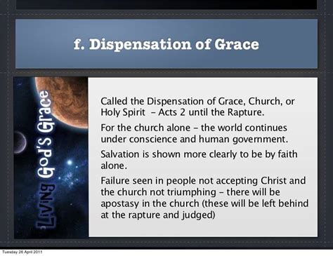 When Did The Disensation Of Grace Begin Someone Said I Begin The