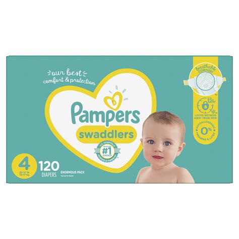 Pampers Swaddlers Soft And Absorbent Diapers Size 4 120 Count