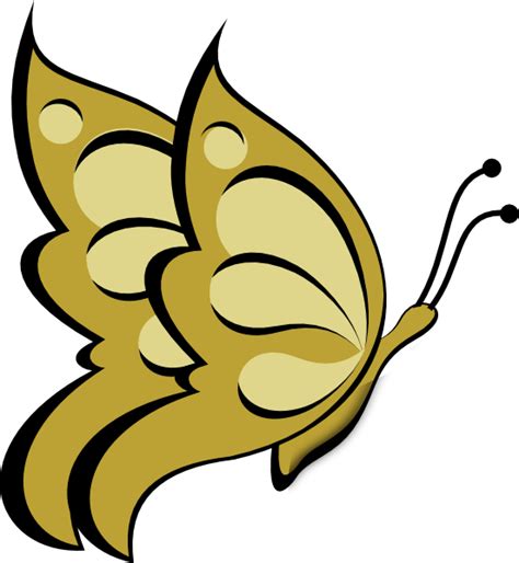 Gold Clipart Butterfly Gold Butterfly Transparent Free For Download On