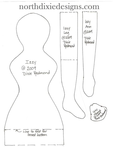 Northdixie Designs Free Izannah Walker Inspired Doll Body Pattern