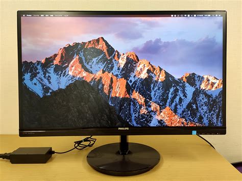 2台出品 Philips 27型 274e5edsb11 Ah Ipsパネル採用 ワイド液晶ディスプレイ フリッカーフリー 2016年10月