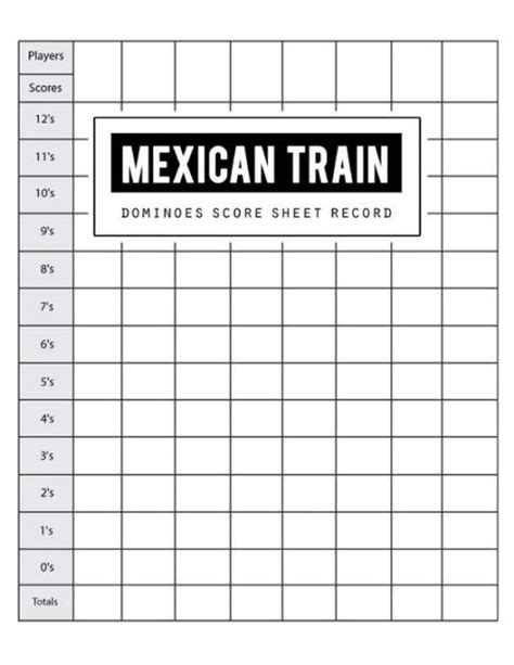 Mexican Train Score Record Dominoes Mexican Train Scoring