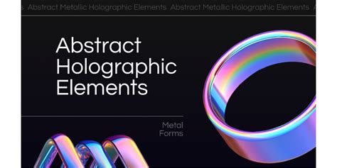 Abstract Metallic Holographic Elements Figma
