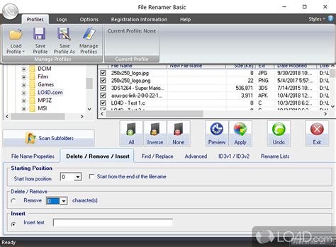 File Renamer Basic Screenshots