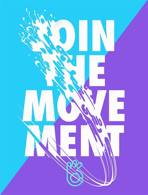 Join The Movement On Behance Typography Poster Design