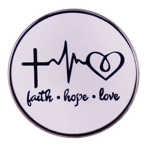 faith hope love enamel pin christian faith pin for bag or jacket lord s guidance