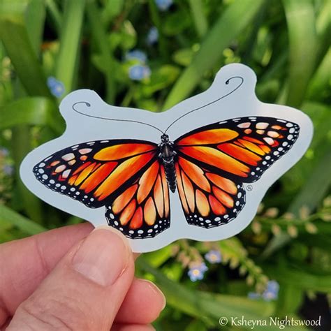 Monarch Butterfly Vinyl Sticker Nightswood
