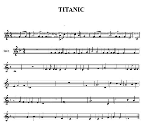 Música Andrés Partitura Del Titanic Para La Flauta Dulce