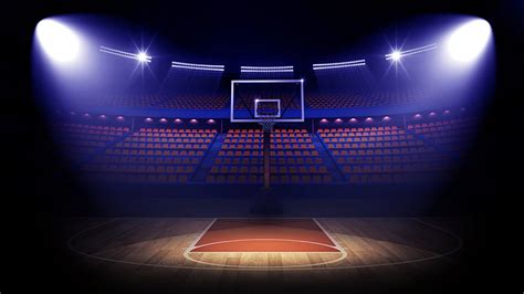 Basketball Court Arena Backdrop Lights Digital Photography Etsy