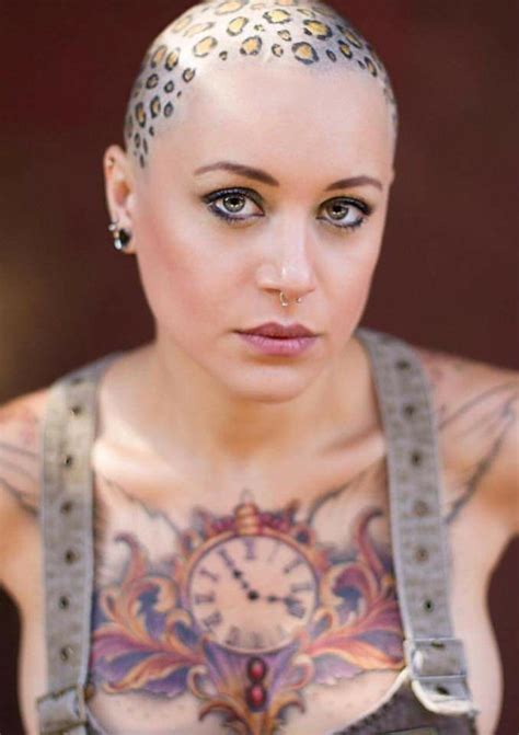 pin by tanya mcfarland on buzzed beauty scalp tattoo shaved head shaved head women