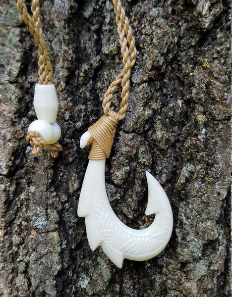 Hei Matau Triple Barb Hawaiian Tribal Fish Hook Necklaces Maori Man