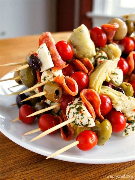 Antipasto cooking tips unlike other highly regarded cuisines, italian cooking is usually simple to make with many dishes having only 4 to 8 ingredients. Antipasto Skewers - A fun and easy party food! | Recipes ...