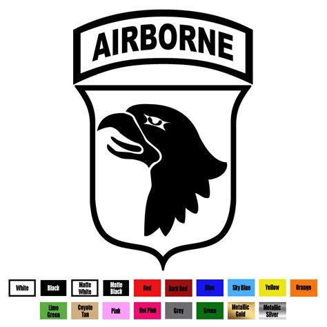 101st Airborne Division Decal Logo Bumper Sticker Army Insignia