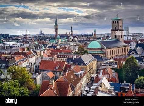 Copenhagen Denmark Old City Skyline Stock Photo Alamy