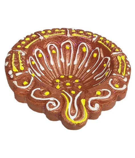 Indian Art And Crafts Clay Diwali Diya Pack Of 4 Buy Indian Art