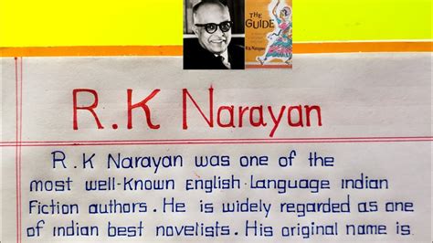 R K Narayan Biography R K Narayan Biography In English Youtube