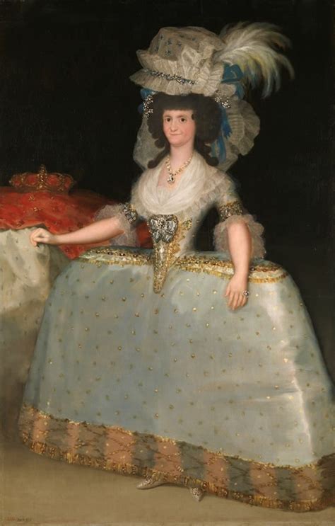 La Reina María Luisa Con Tontillo 1789 Francisco De Goyael Ascenso