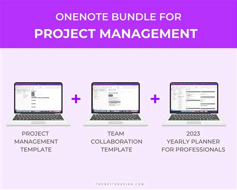 Onenote Project Management Template Bundle Weekly Planner Etsy