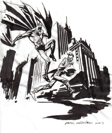 Nowlan Kevin Batman Vs Joker In Brian Ms My Comic Artwork Collection