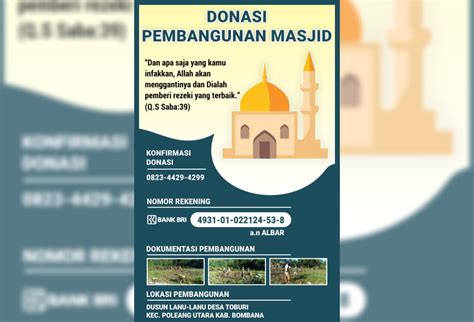 Poster Donasi Pembangunan Masjidil IMAGESEE