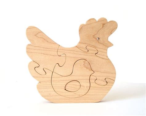Wood Chicken Puzzle Country Home Decor Farm By