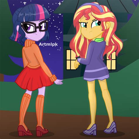 Safe Artist Artmlpk Sci Twi Sunset Shimmer Twilight Sparkle Equestria Girls G