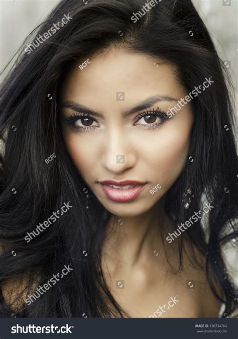 Beautiful African American Mixed Race Young Woman Stock Photo 130734764