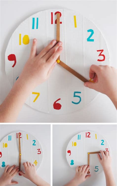 Learn How To Tell The Time Cardboard Clock Preschool Crafts Clock