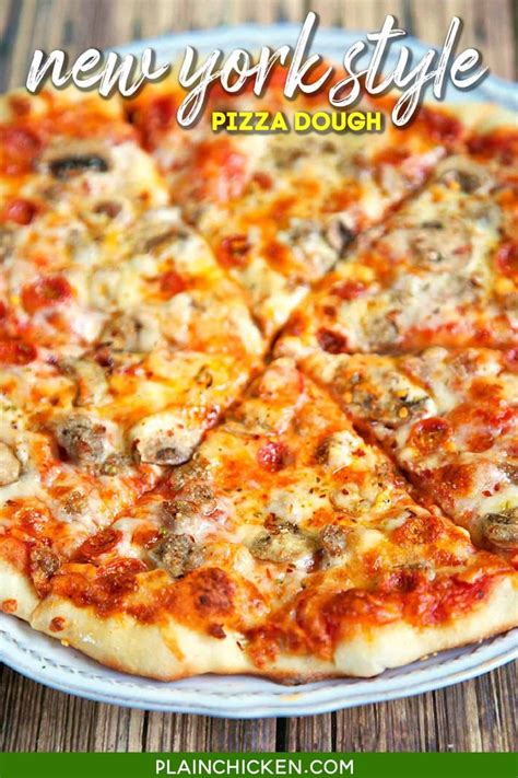 Making homemade pizza dough can sound like a lot of work, but it's so worth the bragging rights. New York Style Pizza Dough Recipe - only 4 ingredients to ...