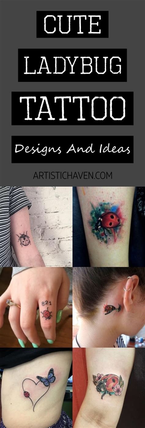 51 cute ladybug tattoo designs and ideas artistic haven