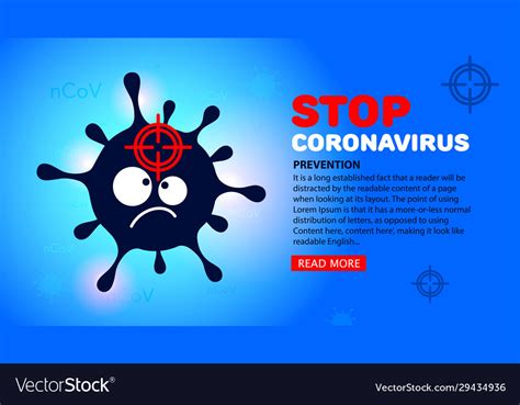 Web Banner Stop Coronavirus Virus Prevention Vector Image