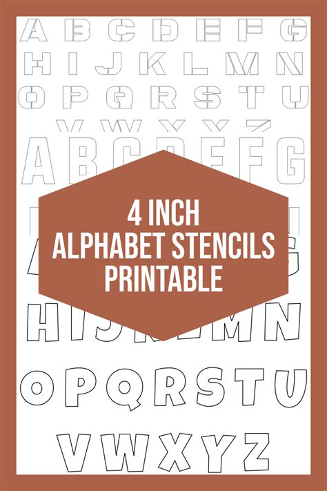 10 Best 4 Inch Alphabet Stencils Printable Pdf For Free At Printablee