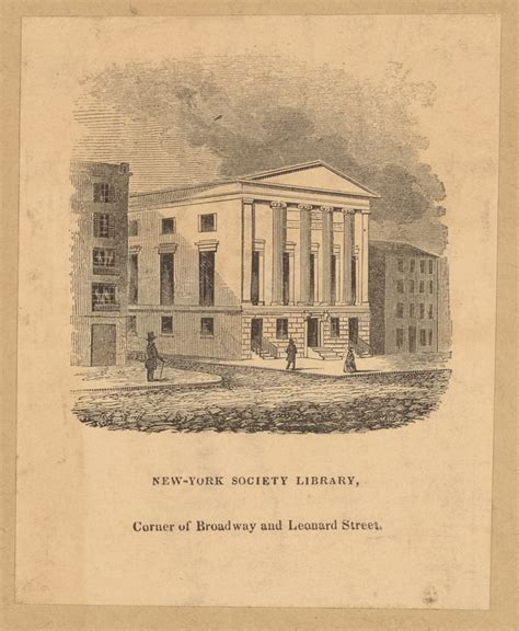 New York Society Library Corner Of Broadway And Leonard Street Nypl