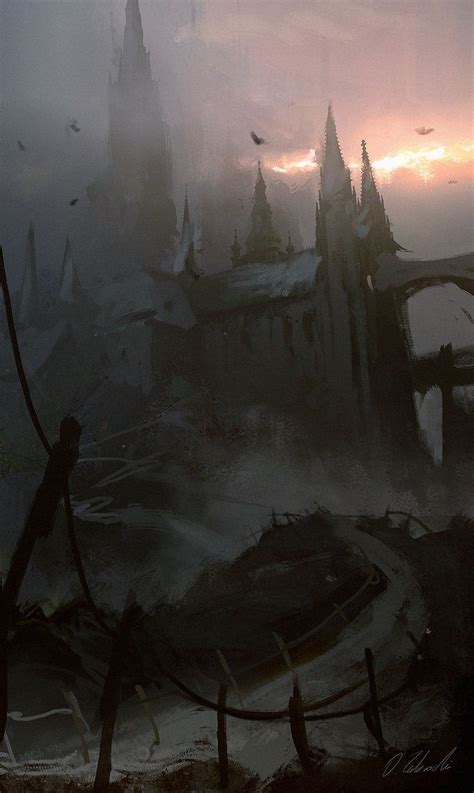 Castle In The Fog By Daroz On Deviantart Fantasy Concept Art Fantasy
