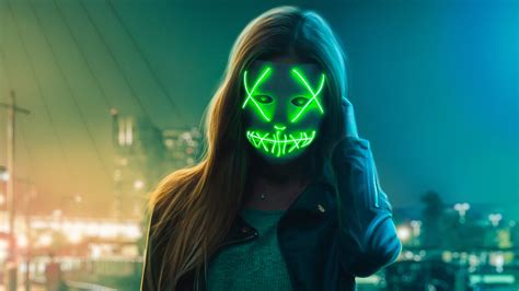Neon Mask Wallpapers Top Free Neon Mask Backgrounds Wallpaperaccess