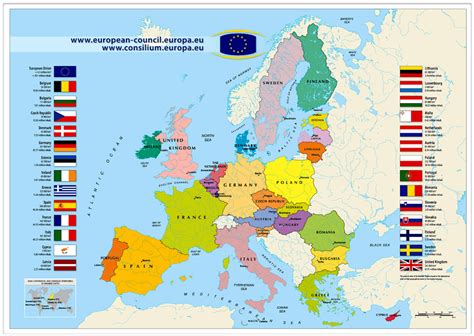 European Union Member States Map Map