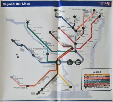 Transit Maps Historical Map Septa Regional Rail Map 1989