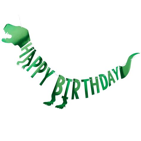 Dinosaur Print Happy Birthday Bunting Party Decorations Happy