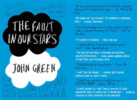 Best quotes from the fault in our stars for everyone who has loved and lost. The Fault In Our Stars | Topeka & Shawnee County Public ...