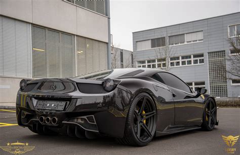 Ferrari customizer led door sill entry guards light. Black on Black Ferrari 458 Italia by Luxury Custom - GTspirit