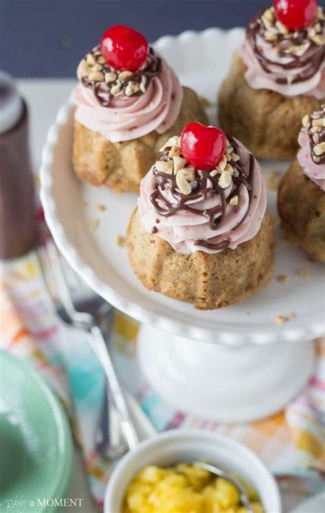 Have you ever eaten kentucky fried chickens chocolate cake? Banana Split Mini Bundt Cakes | Baking a Moment | Mini ...
