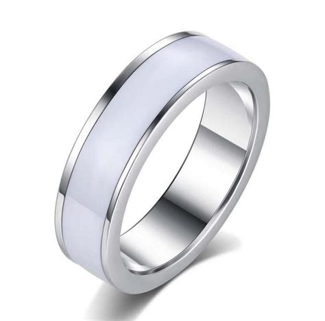 Pearl Rings For Men White Ring Titanium Rings