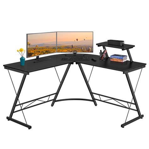 Buy Yaheetech Corner Computer Desk With Monitor Stand 512 Inch L