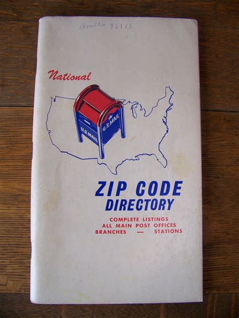 Vintage National Zip Code Directory 1967us Postal