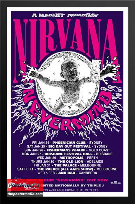 Nirvana Concert Poster Nevermind Tour 1992 The Postermafia